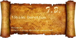 Tóbiás Dorottya névjegykártya